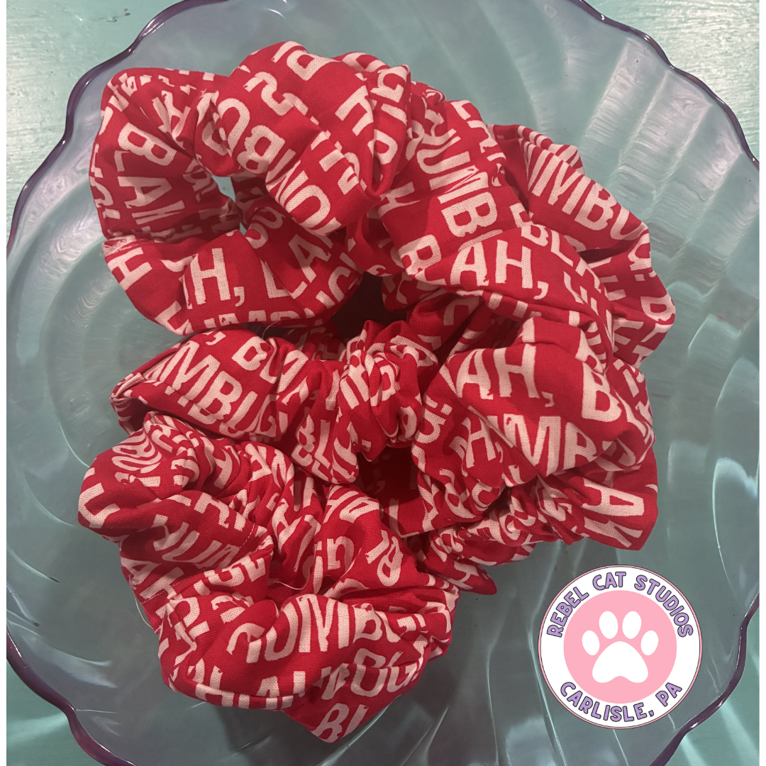 Blah Blah Humbug Cotton Scrunchie