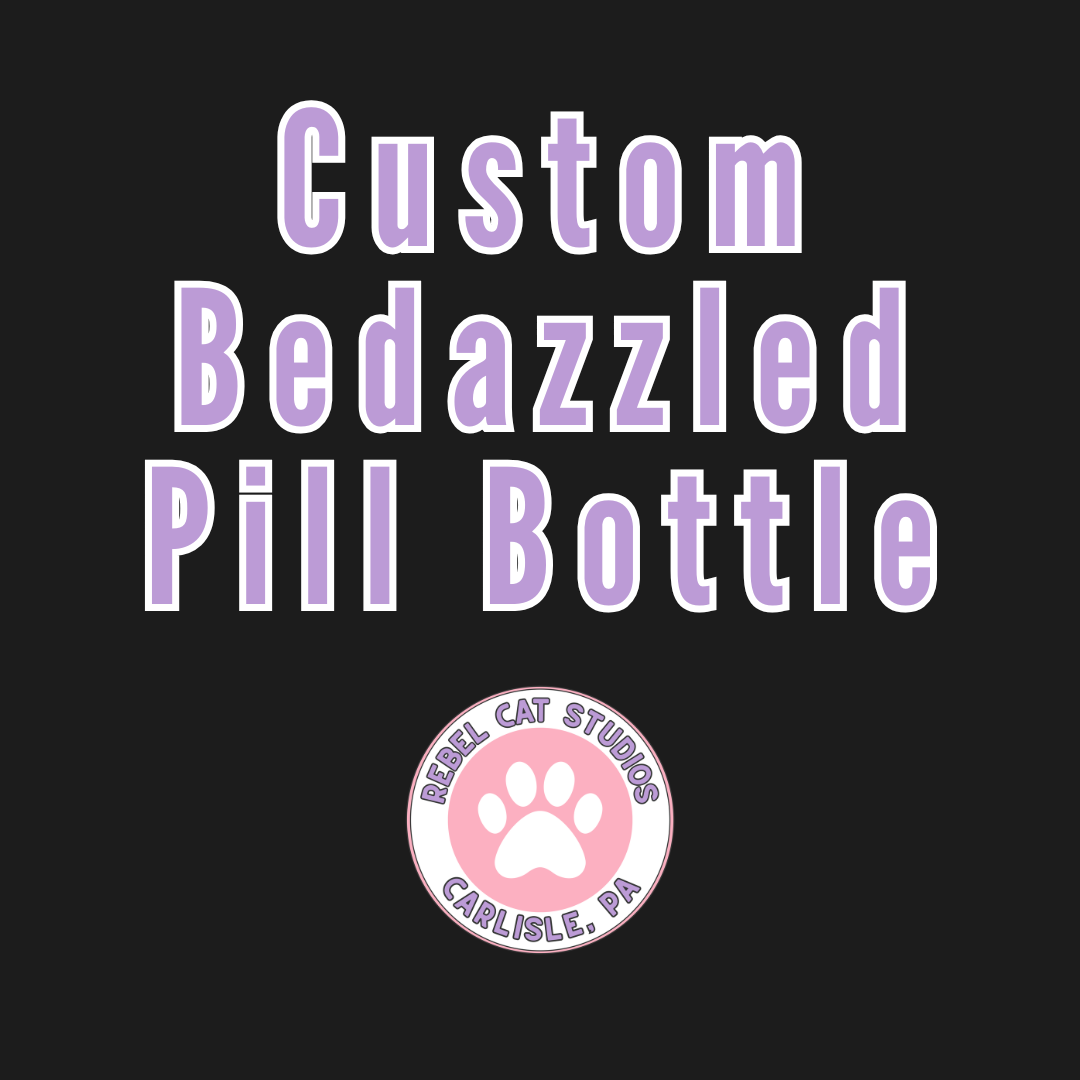 Custom Bedazzled Pill Bottle