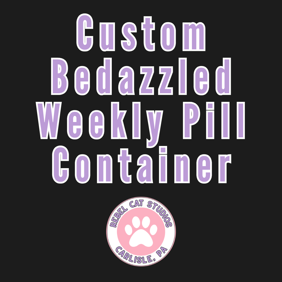 Custom Bedazzled Weekly Pill Container