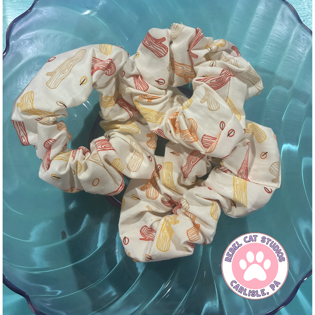 Fall Campfire Print Cotton Scrunchie
