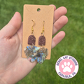 Opal Guitar Picks Polymer Clay Dangle Earrings