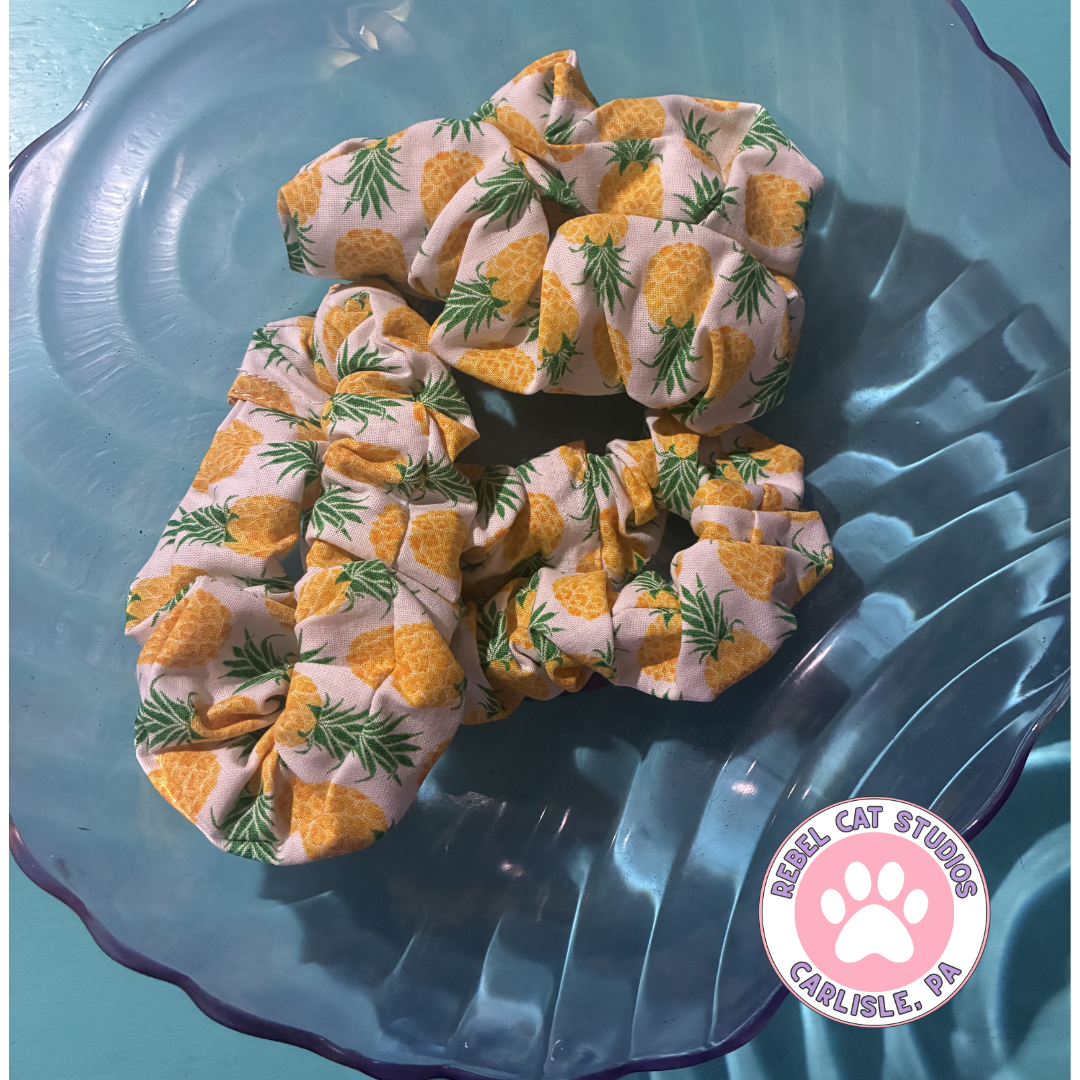 Pineapple Cotton Scrunchie