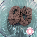 Plain Gray Cotton Scrunchie