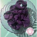 Plain Plum Purple Cotton Scrunchie