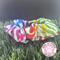 Rainbow Zebra Cotton Scrunchie