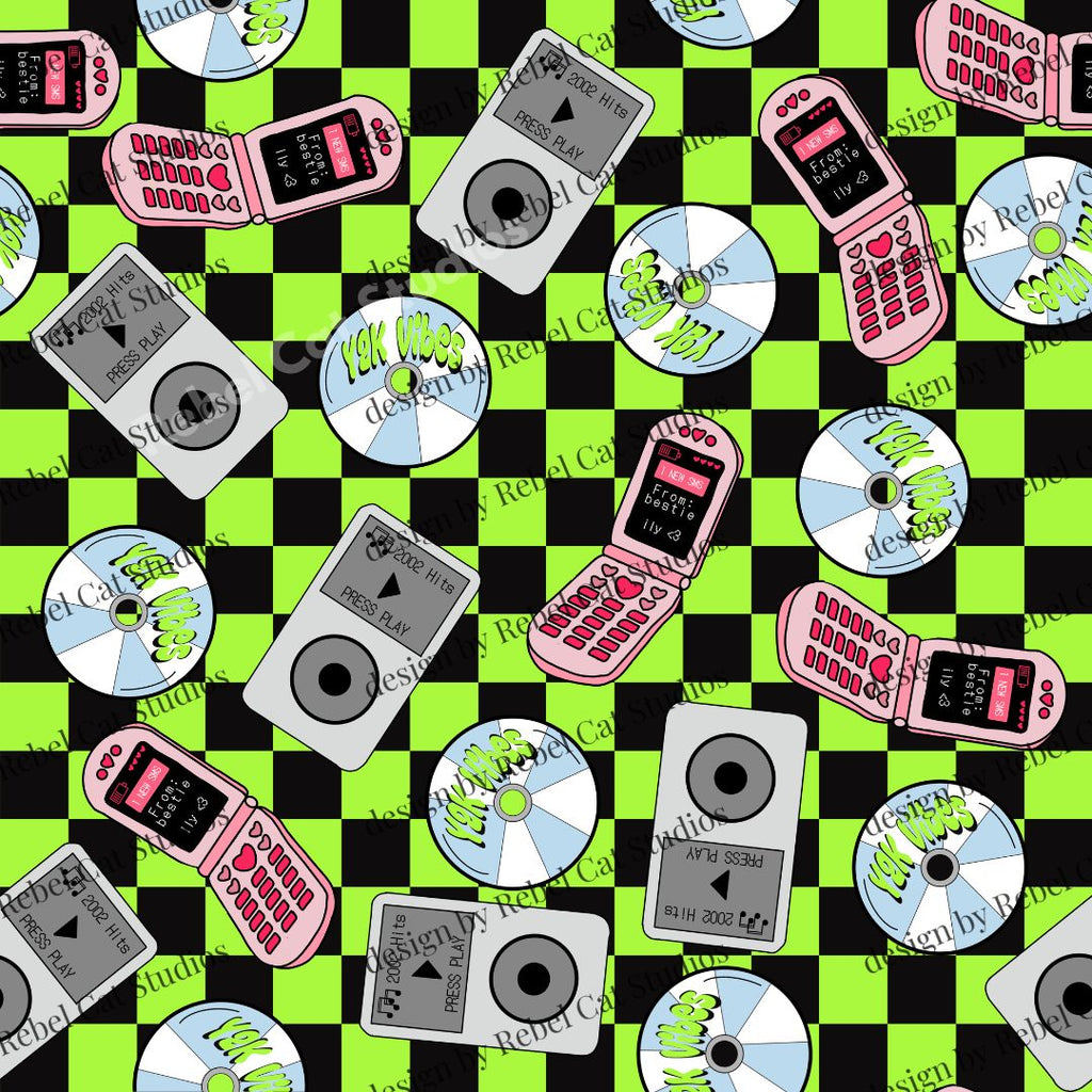Y2K Vibes Seamless Pattern DIGITAL DOWNLOAD